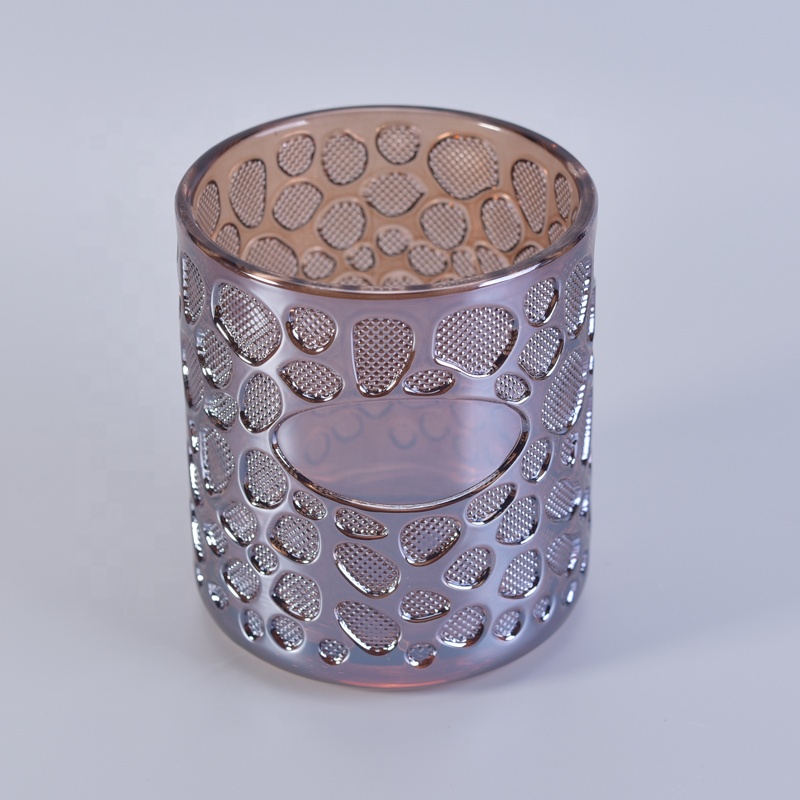 12oz Customized amber empty tea light glass candle holders