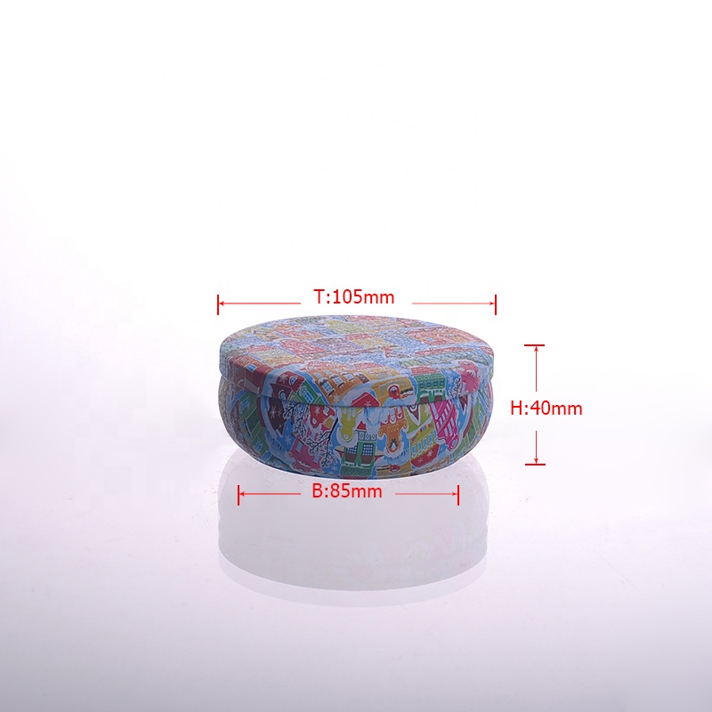 Bulk decorative metal tins for candles with lids