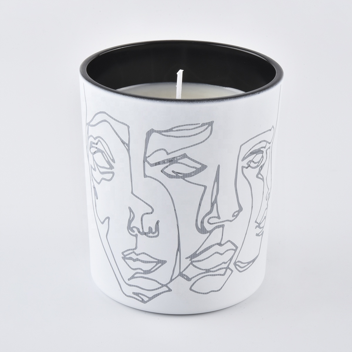 scented candle vessels clear glass matte white candle vessels