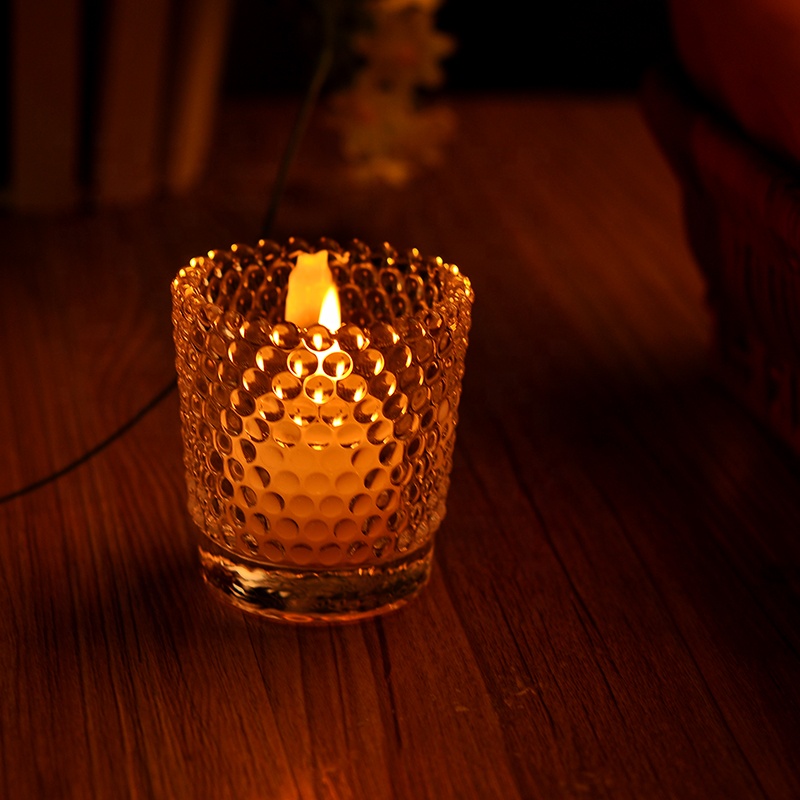 In bulk custom bubble tealight candle vessels glass 5 oz 8 oz 10 oz