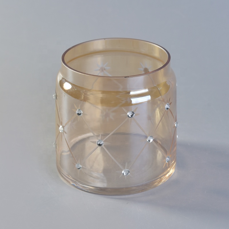 Wholesales luxury glass candle beauty container in bulk