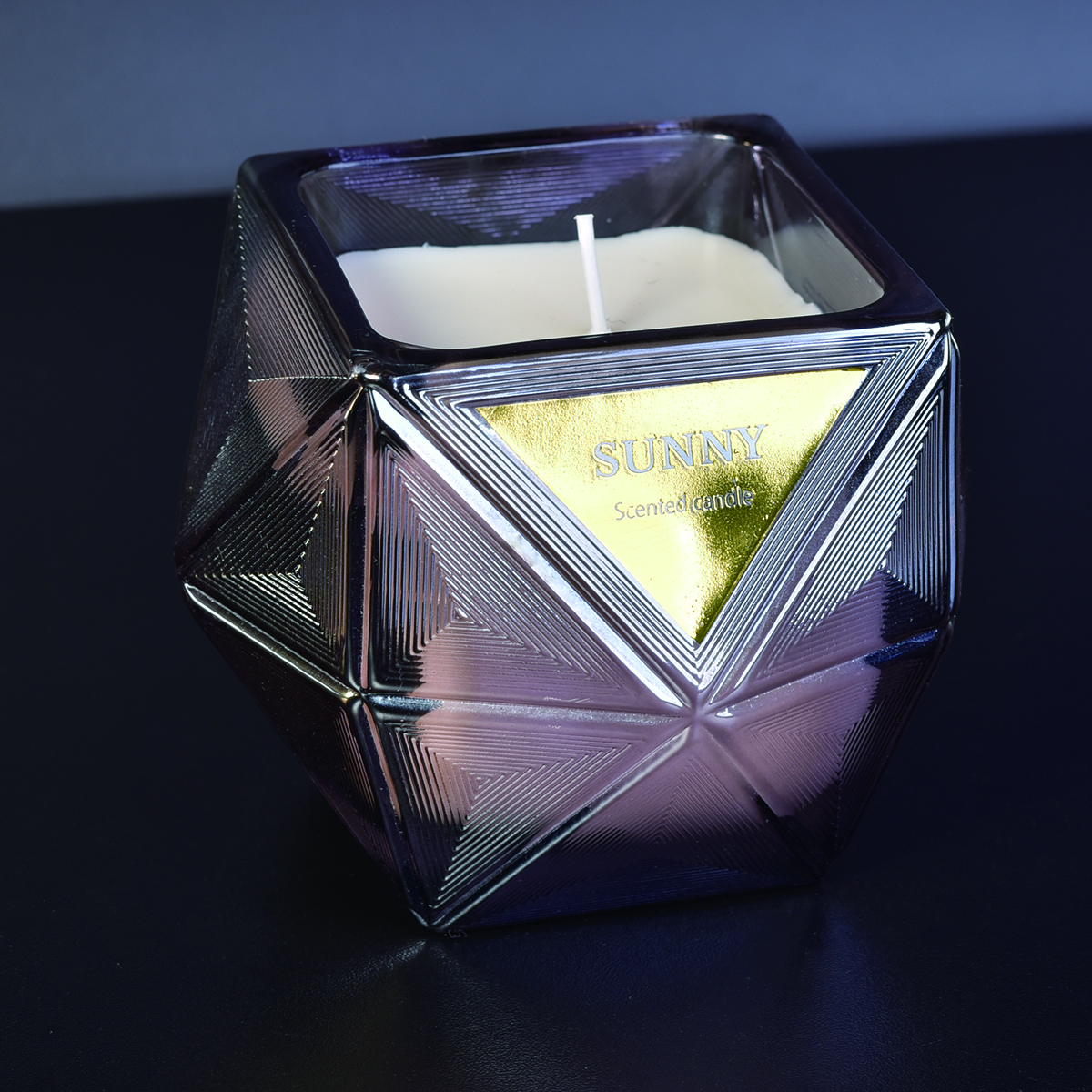 8oz 10oz Sunny custom Hexagon luxury glass candle jars
