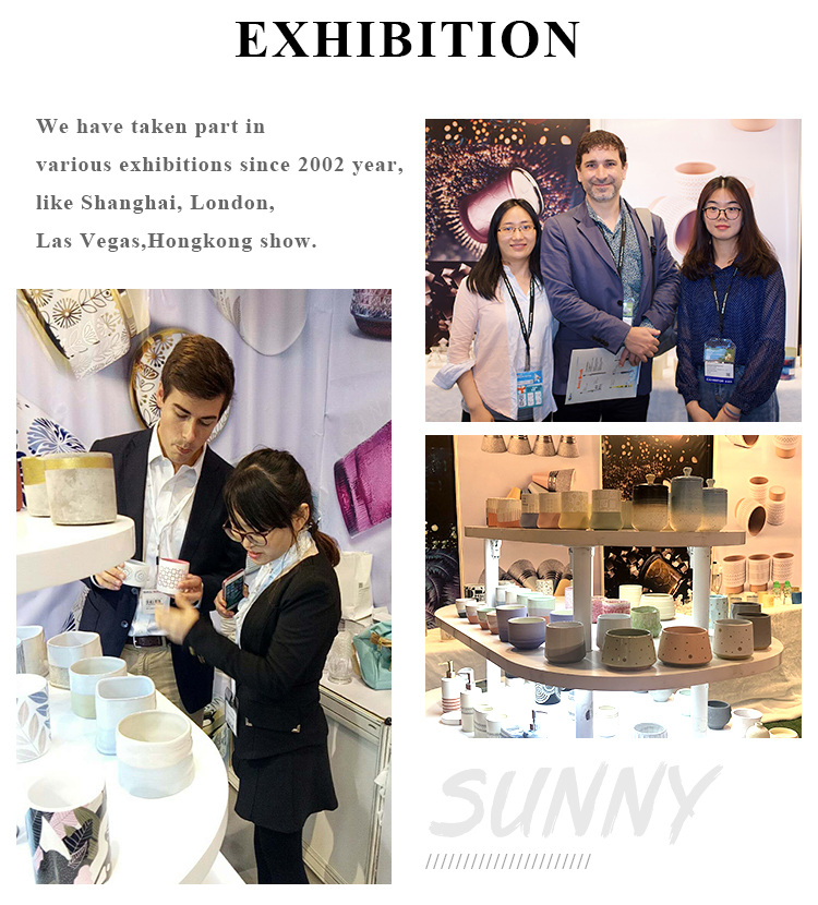 500ml Cylinder grey matte candle container ceramic handmade candle jars supplier