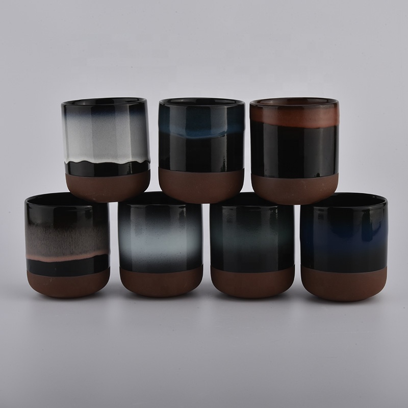 15oz cylinder candle glassware ceramic candle jar ceramic candle container