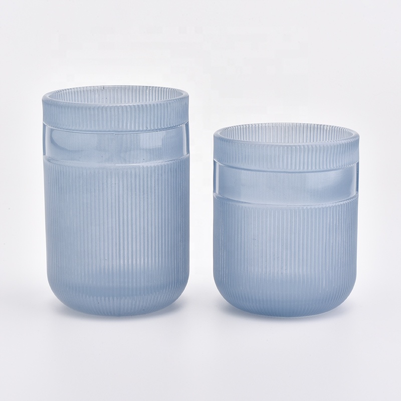 Custom printing logo Spray tealight candle holders glass candle vessel home decoration
