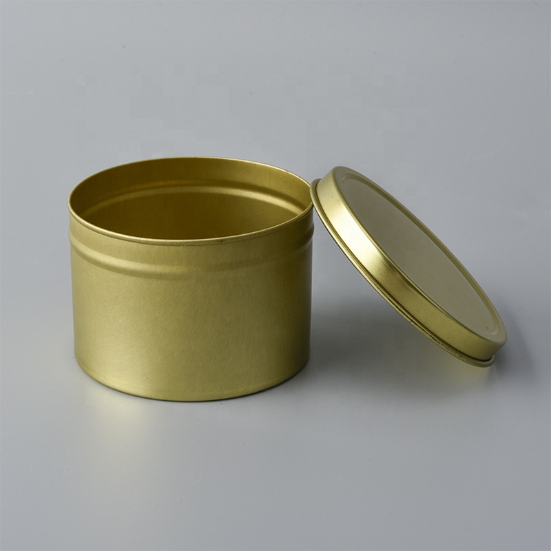 Custom gold candle tealight scented holder metal candle jar with lid wedding centerpieces wholesales