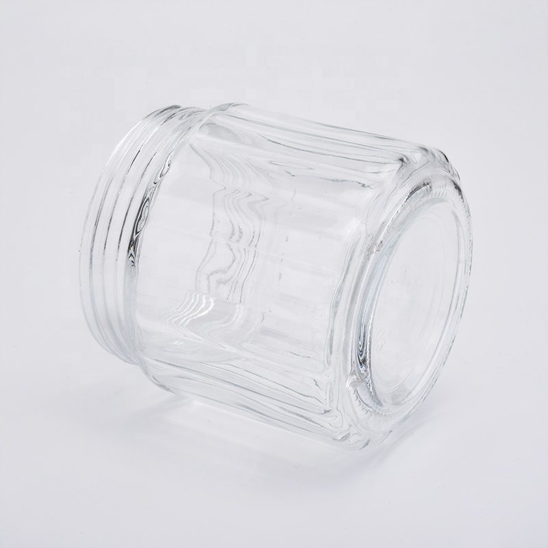 Cylinder striped crystal candle container tealight glass candles holder wedding decoration wholesales