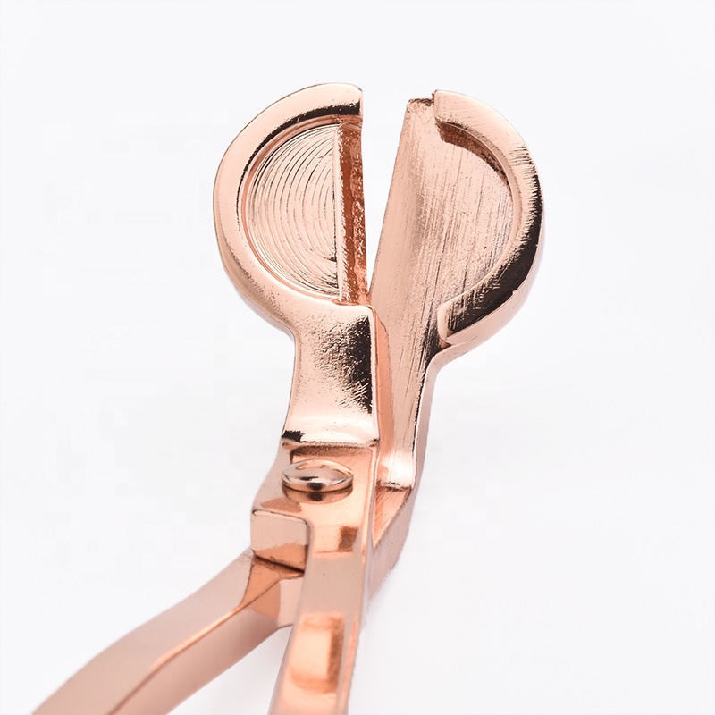 Wholesale pink stainless steel candle tools wick trimmer scissors for candle making