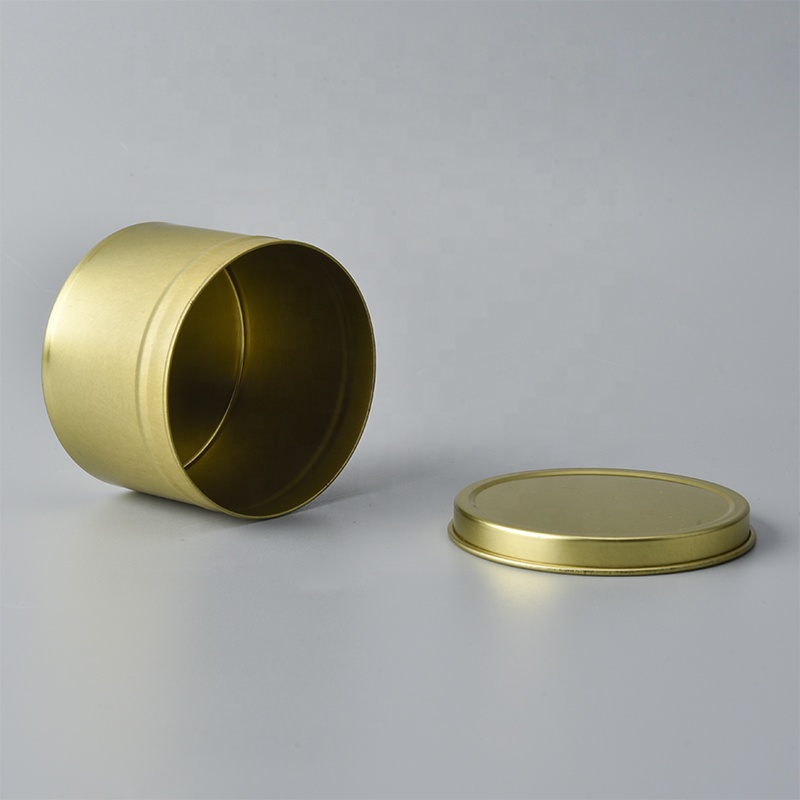 Custom gold candle tealight scented holder metal candle jar with lid wedding centerpieces wholesales
