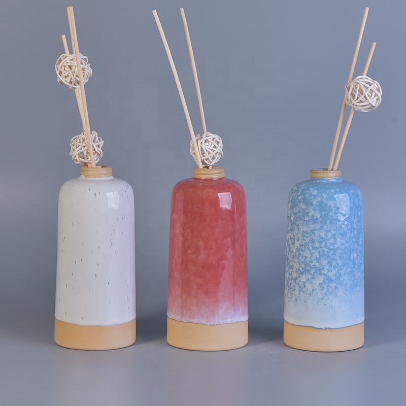Fragrance aroma ceramic oil reed diffuser empty bottles