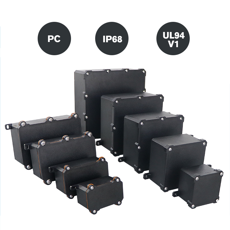 AK-BW-Series PC Flame Retardant UL94-V1 Waterproof Box IP68 Junction Box Project Case Electronic Plastic Enclosures