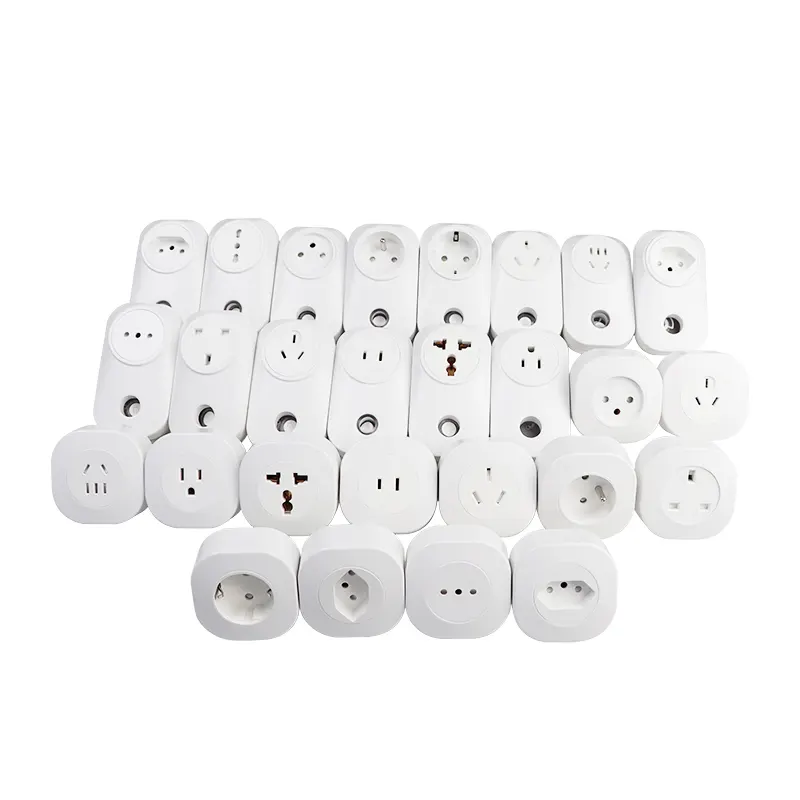 AU UK EU US FR BR Standard Smart Home Wifi Plug Remote Control Wireless Switch Wall PC Plastic Socket Plug Enclsoure with Alexa Google