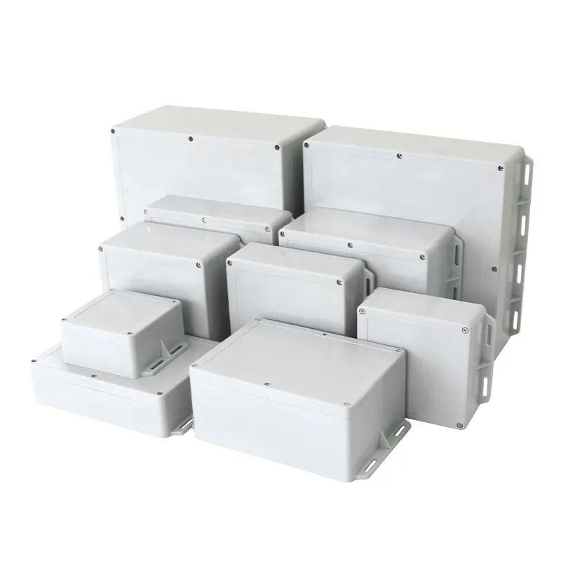 IP66 Outdoor Junction Electronic Boxes Project Instrument Case Holder Flanged Plastic Enclosure For PCB