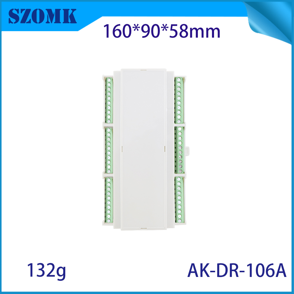 160*90*58MM AK-DR-106 Din Rail Connectors Pc Din Rail Mount Screw Module Adapter Plastic Din Rail Terminal Block Box