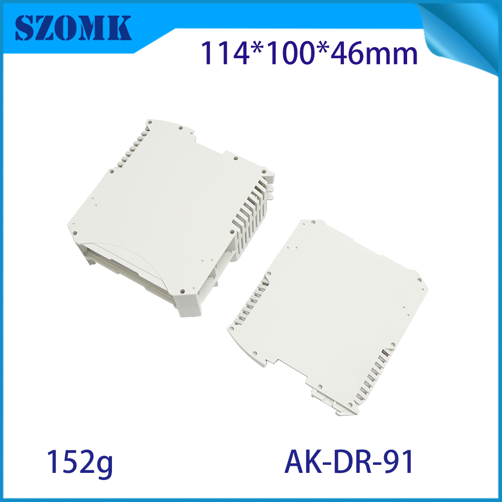 114 * 100 * 46 mm AK-DR-91 Terminal de rail DIN Borne électrique PA66 PCB PCB PCB Boîtes de commande fixe