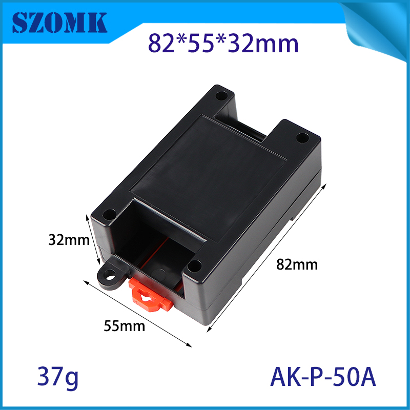 82 * 54 * 32 mm AK-P-50A Plc Monitor Industrial Control Box Mounding Abs Plastic Din Rail Enceinte pour électricité