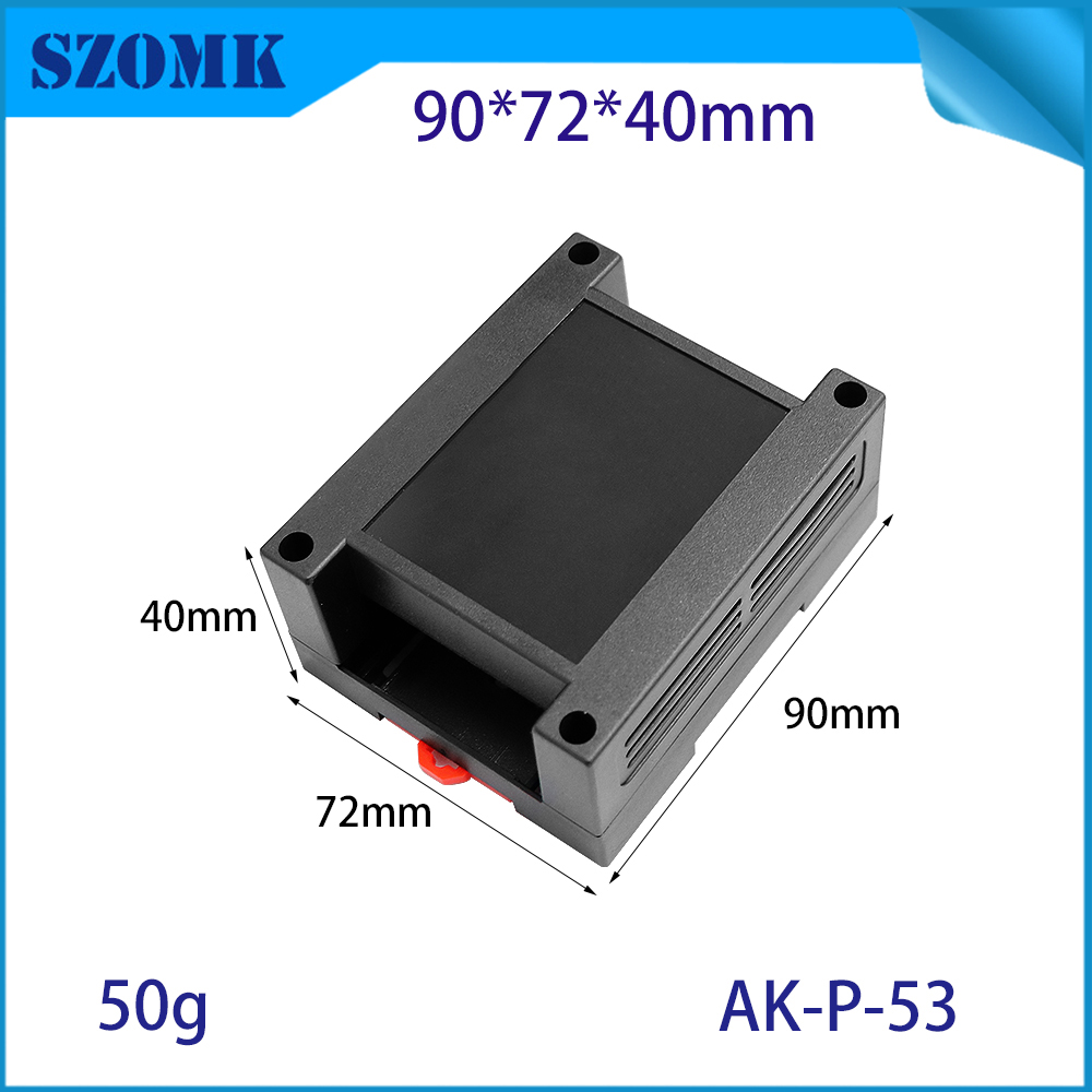 90 * 71 * 40 mm AK-P-53 Plastique Din Rail Plc PLC Boîte de commande pour l'électronique PCB