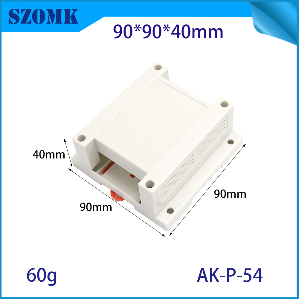 90 * 90 * 40 mm AK-P-54 ABS DIN Rail Project Box pour électronique et PCB