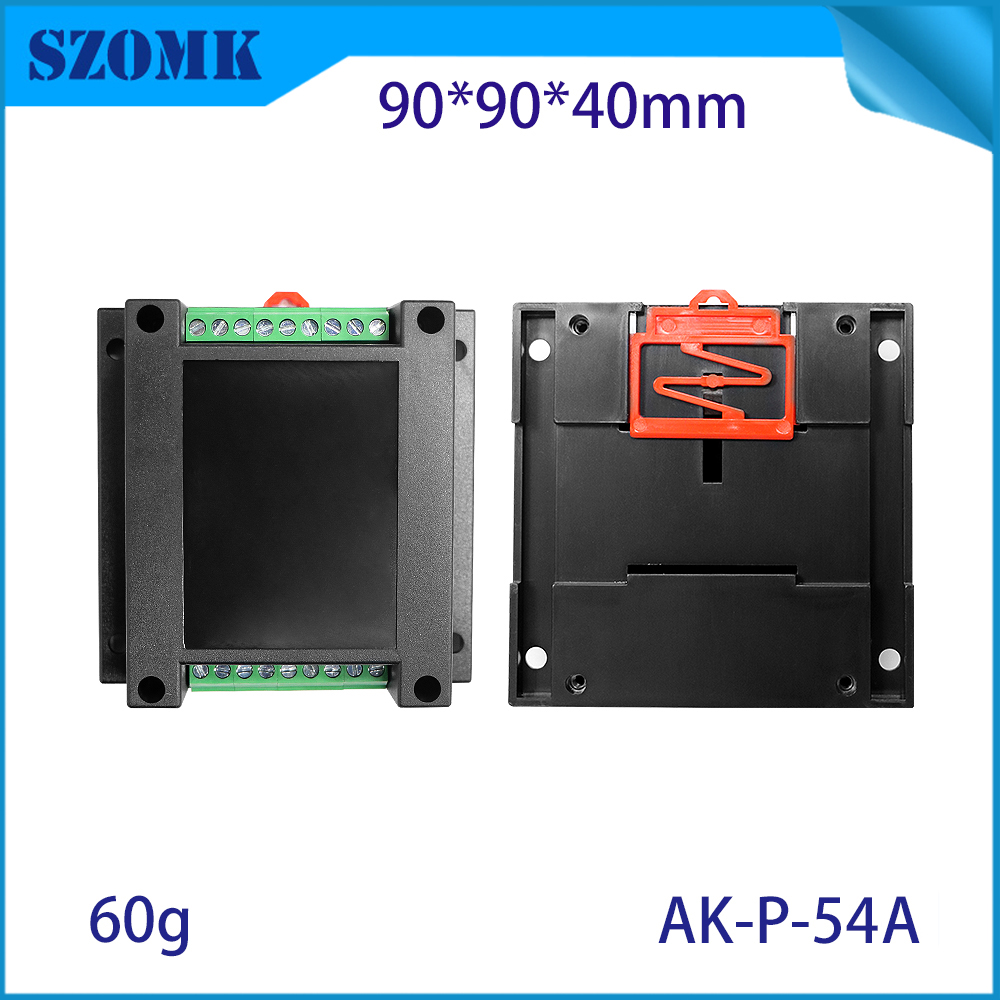 90*90*40MM AK-P-54A With Terminal Block Abs Circuit Board Box Plc Plastic Din Rail Control Box