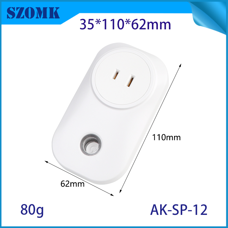 AK-SP-12 Japanese Standard Smart Plug Powered IoT Enclosure with Energy Monitoring for Small Appliances