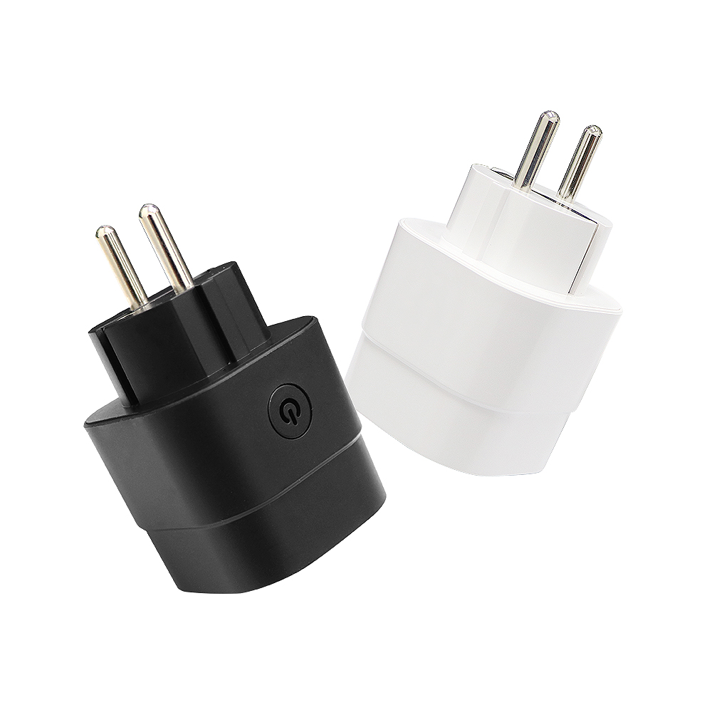 AK-SP-28 EU Standard IoT Smart WiFi Plug Case Enclosure PC Flame Retardant V0 Plastic Box 50*50*82MM