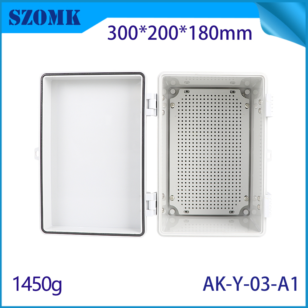AK-Y-03A1带盖300x200x180mm的自定义塑料外壳分配箱