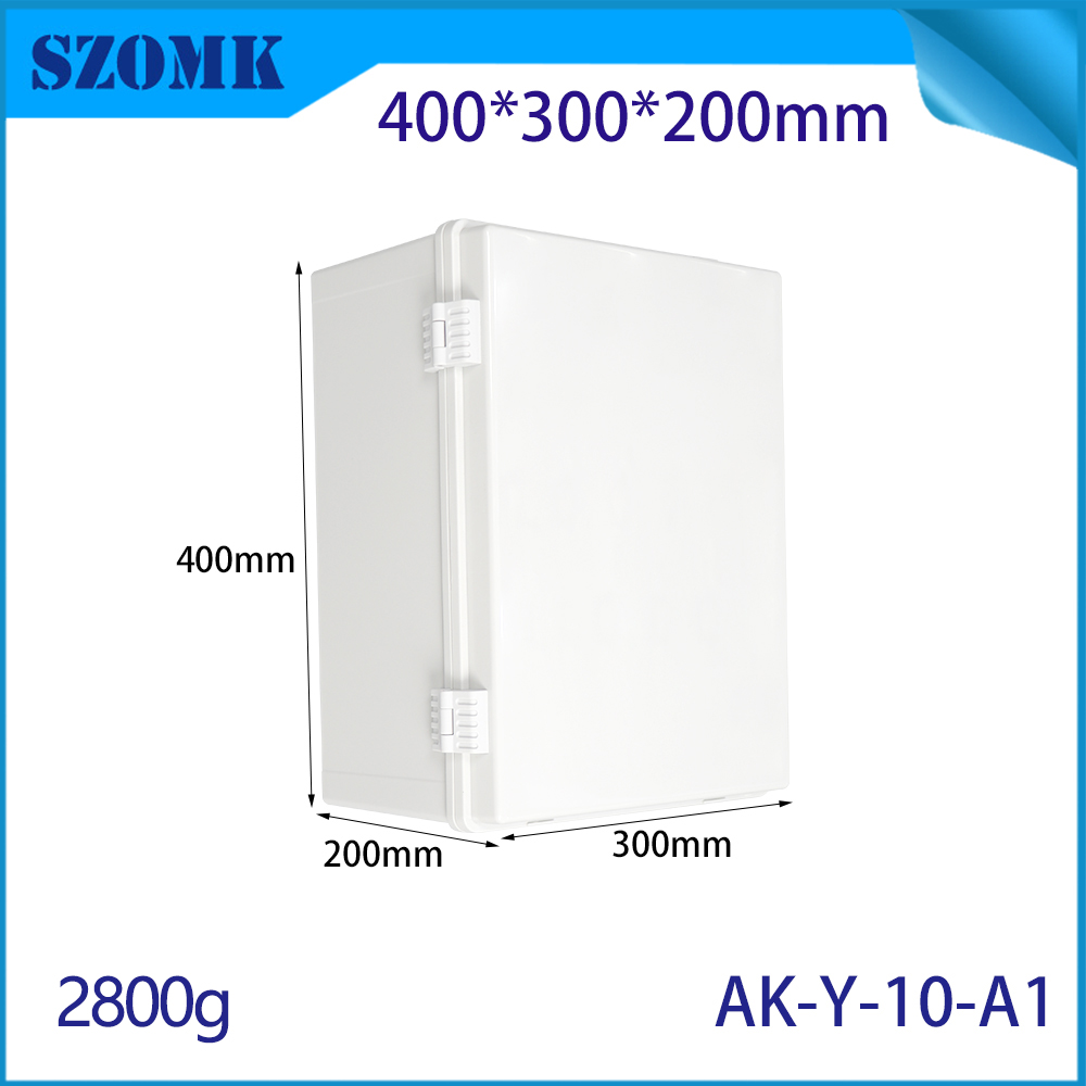 AK-y-10A1 Kunststoffeinspritzmaschinenscharnern Türverriegelungsstange montierte elektronische elektronische Gehäusekabel Drahtkasten 400 x 300 x 200 mm