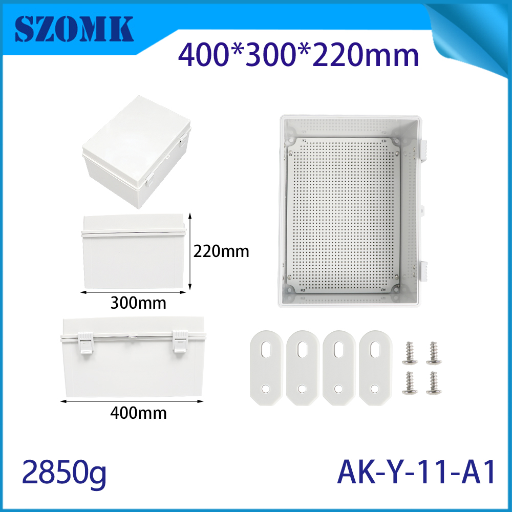 AK-Y-11A1 Explosion-Proof Hinged Lids Ip67 Waterproof Abs Box Junction Box Dustproof Hinged Shell 400x300x220mm