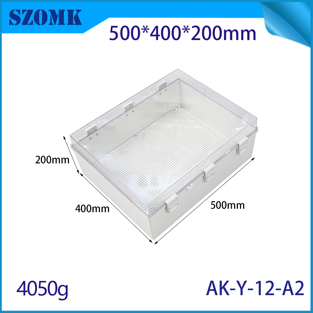 AK-Y-12A2螺钉双面电交界盒室外电子设备ABS PC塑料外壳锁500x400x200mm