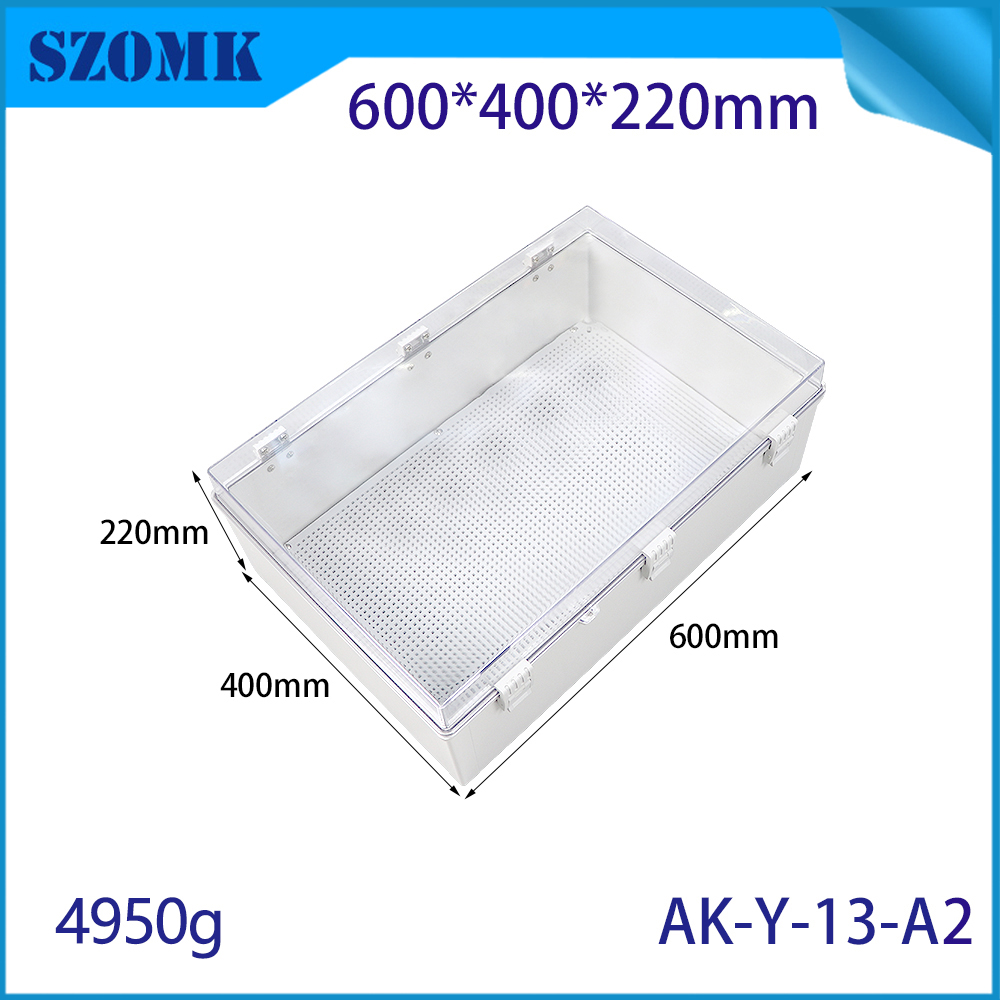AK-Y-13A2透明盖闩锁开关盒电柜外壳电盒电盒600x400x220mm