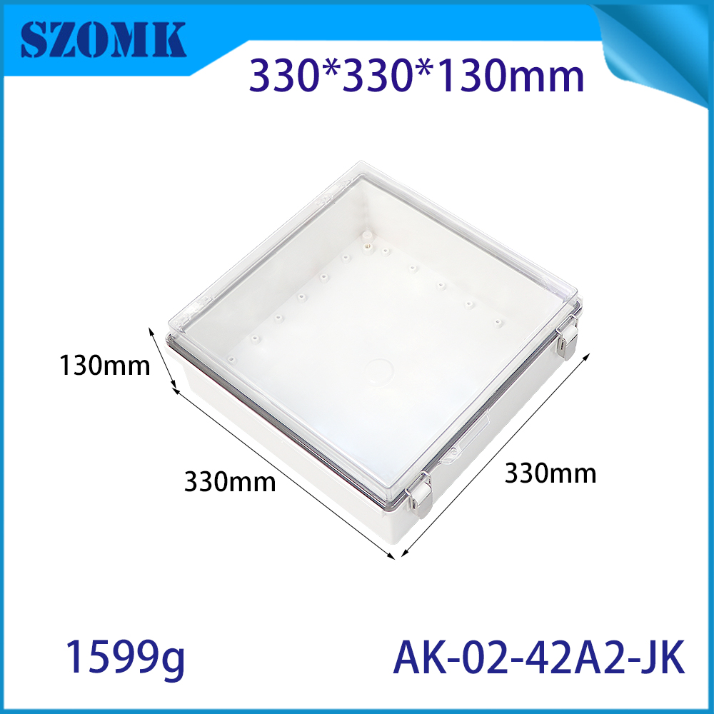 AK-02-42A2-JK Grey Transparent Deckung PC Elektrische Junction Box IP67 wasserdicht