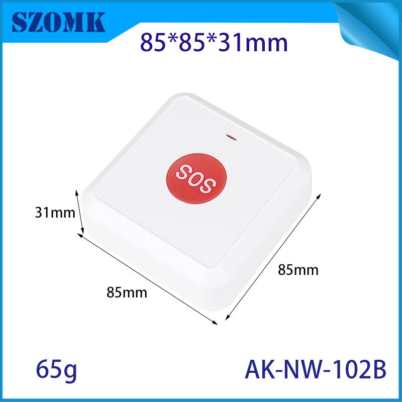 AK-NW-102B Electronic Shell Shell Bouton Bouton Sécurité Autofense Emergency Shell SOS 85 * 85 * 31 mm