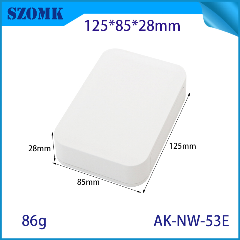 ABS塑料网络外壳项目框IoT传感器PCB接线盒AK-NW-53E 125*85*28毫米