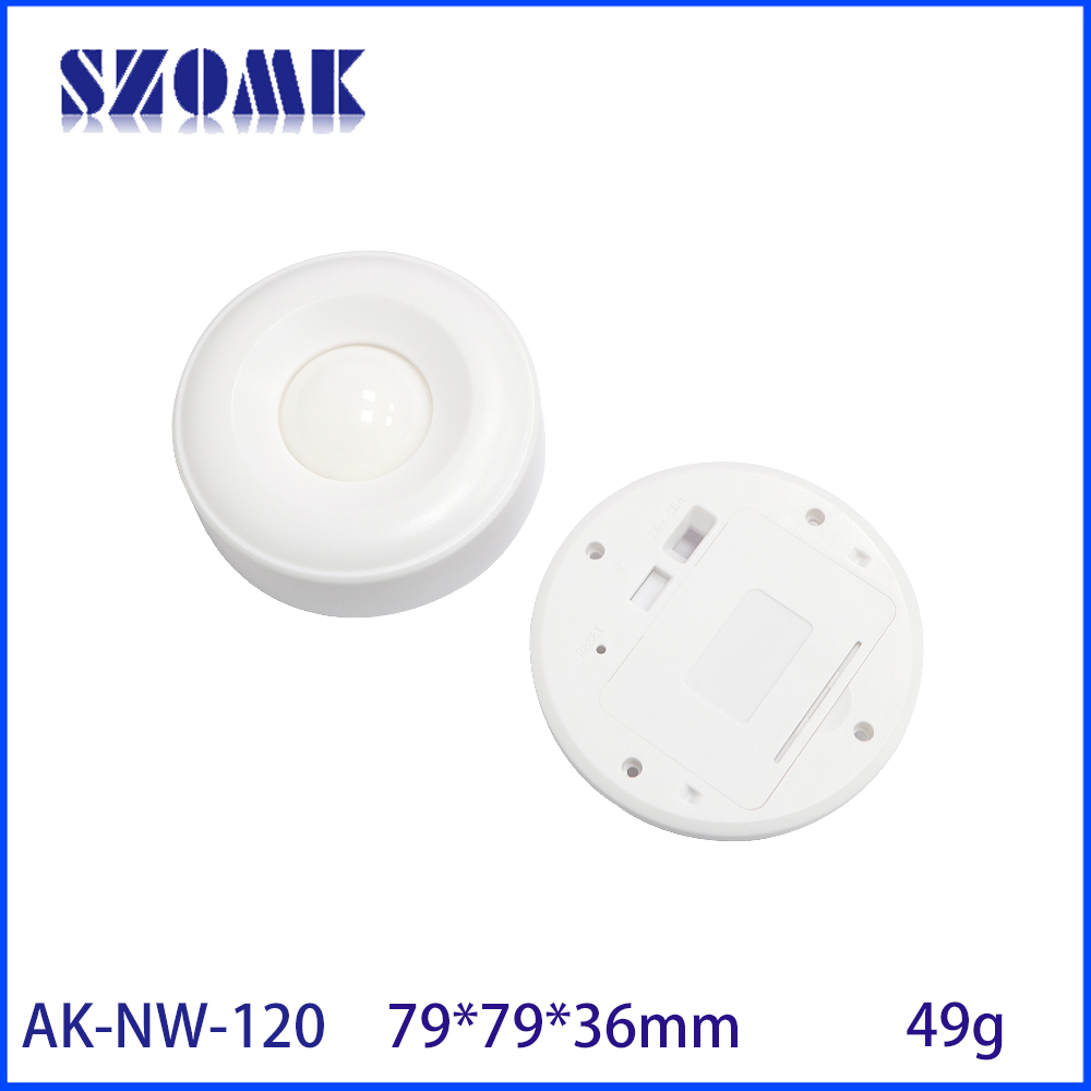 AK-NW-120 Boîtier en plastique à LED ronde personnalisé pour le réseau d'électronique Junction électrique Box 79 * 79 * 36 mm