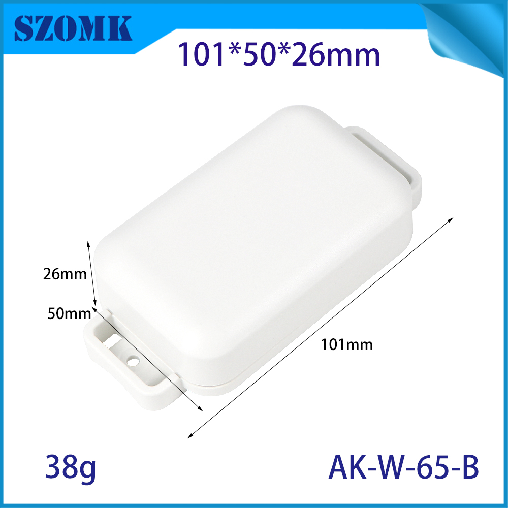 AK-W-65B Compact IoT-Gehäuse mit einem Flansch-Plastikwandgehäuse Installieren Sie Circuit Board WiFi für Elektronik 101*50*26 mm