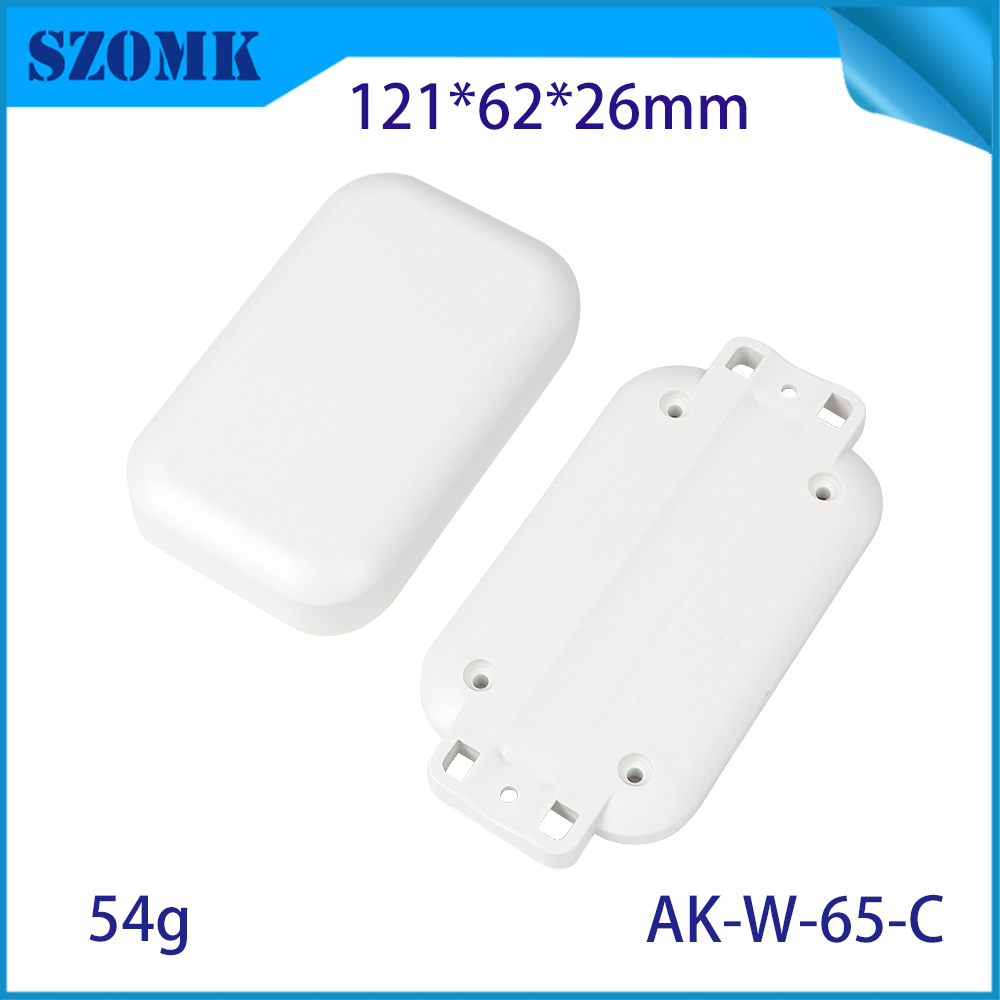 AK-W-65C Boîte de boîte Câblage en plage Electronics Plastique Électronique Pipes rondes pour le montage à vis murale 121 * 62 * 26 mm