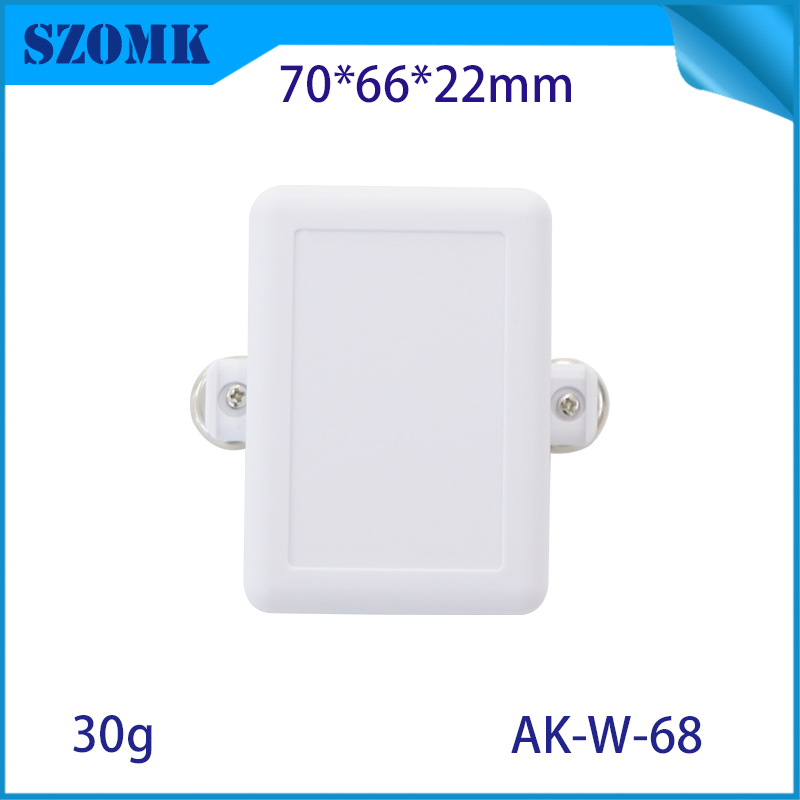 AK-W-68 Weiß geflanschtes IoT-Gehäuse-Anschlussbox Gehäusekoffer Kunststoff-Projektbox für Leiterplattenprojekte 70*66*22mm