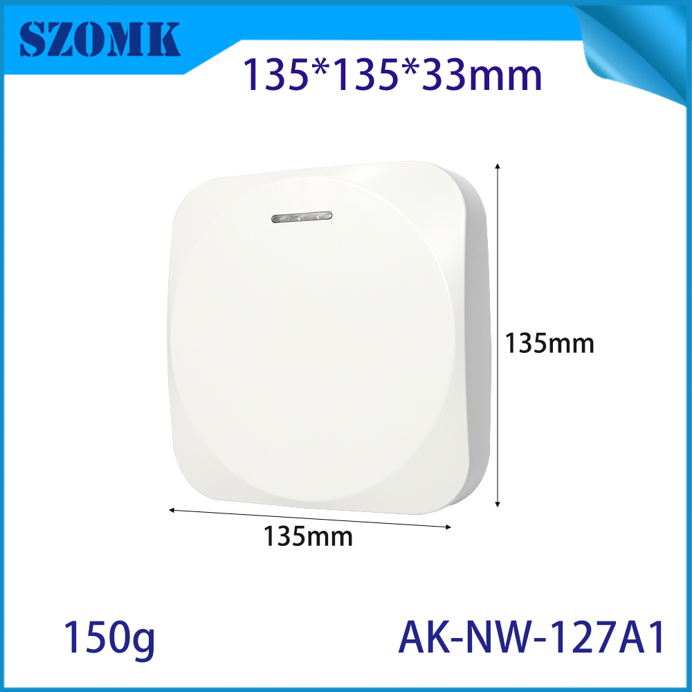 AK-NW-127 ABS IoT Smart Home Plastic Sensor-Gehäuse Wireless Bluetooth verdrahtet Gateway Shell App Fernbedienungskästen 135*135*33 mm