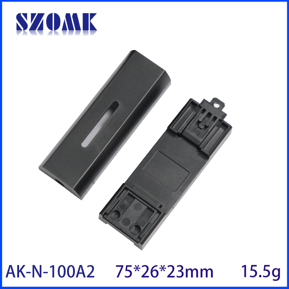75*26*23mm AK-N-100 Rail-Mounted Dual Serial Port Server Enclosure 485/232 Serial Port Modbus Gateway Abs Electrical Box With Square Hole