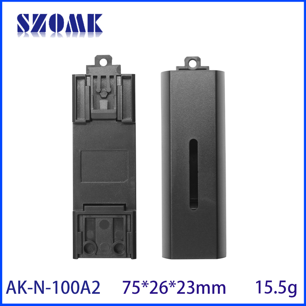 75*26*23mm AK-N-100 Rail-Mounted Dual Serial Port Server Enclosure 485/232 Serial Port Modbus Gateway Abs Electrical Box With Square Hole