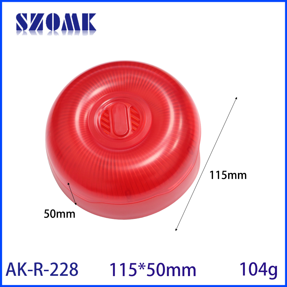 115*50mm AK-R-228 Red ABS Fire Alarm Bell Housing Sensor Enclosure for Wireless Audio-Visual Alarm Factory Alert Broadcast Device