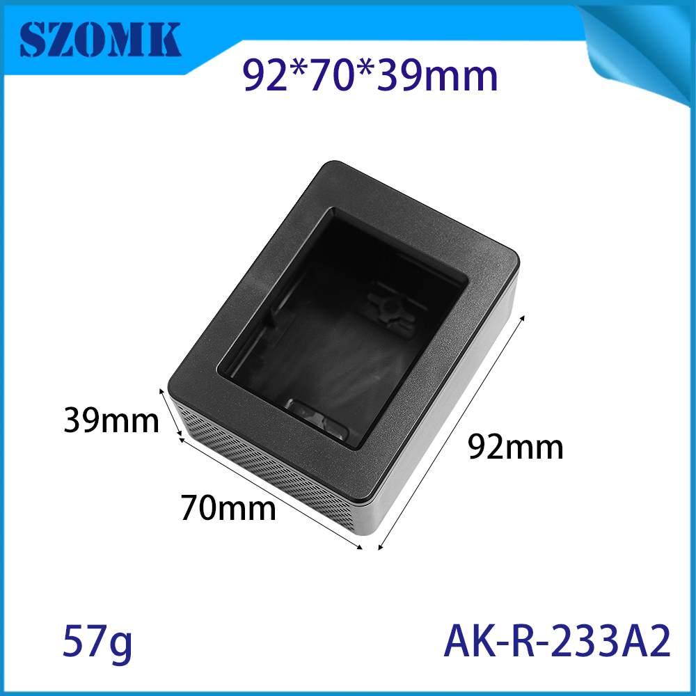Boîtier d'affichage AK-R-233, 92x70x39mm, couvercle électronique Lcd, fabricants, interrupteur à distance sans fil, boîtier de Table d'affichage ABS