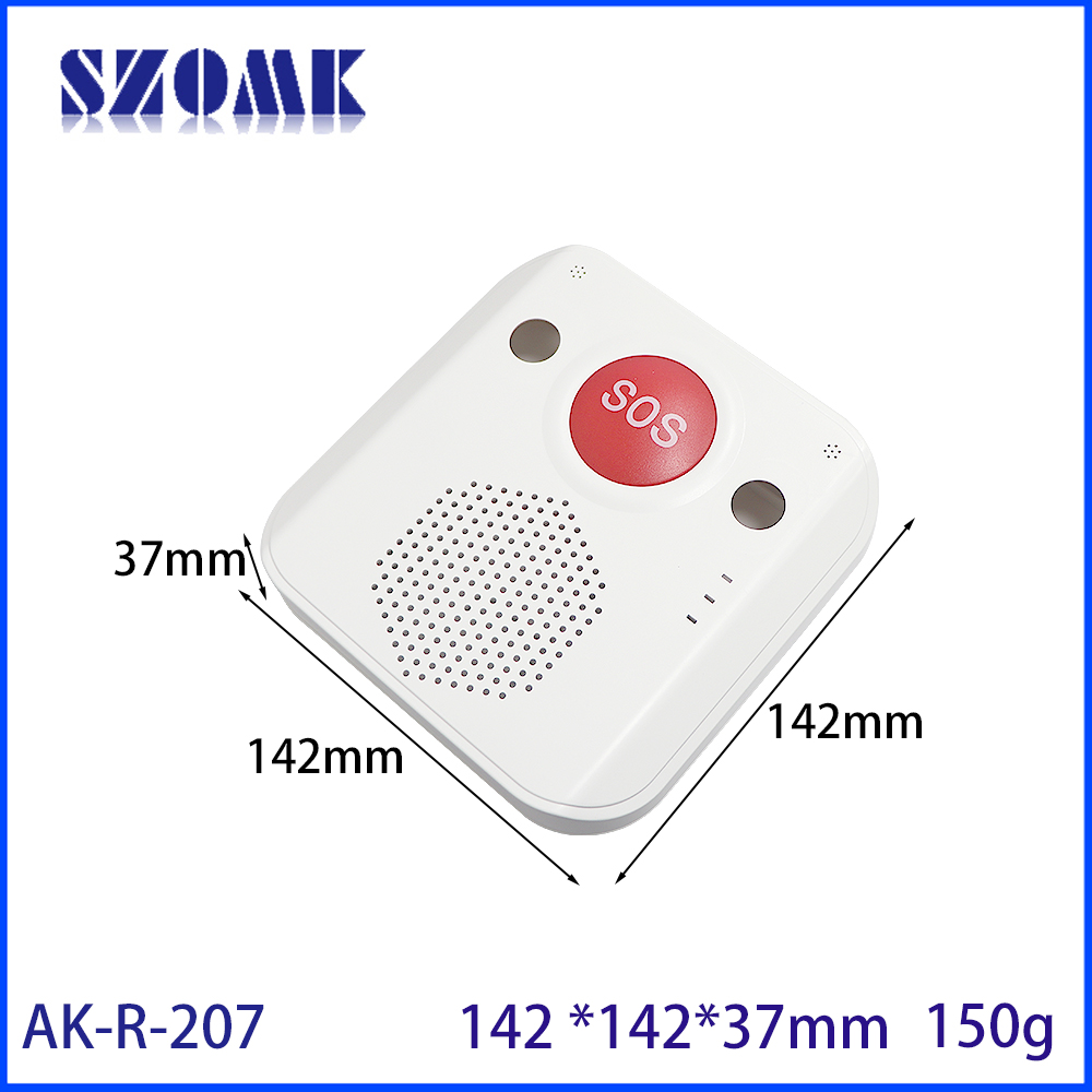 142*142*37mm AK-R-207 One-Button Wireless Alarm Shell Voice Shell Emergency Dialing Shell