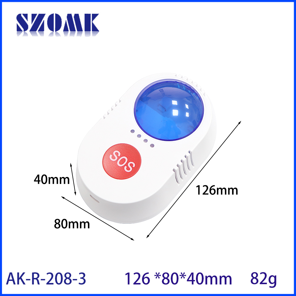 126*80*40MM AK-R-208 White Blue Red ABS Emergency SOS PCB Electronic Plastic Empty Hosing for PCB
