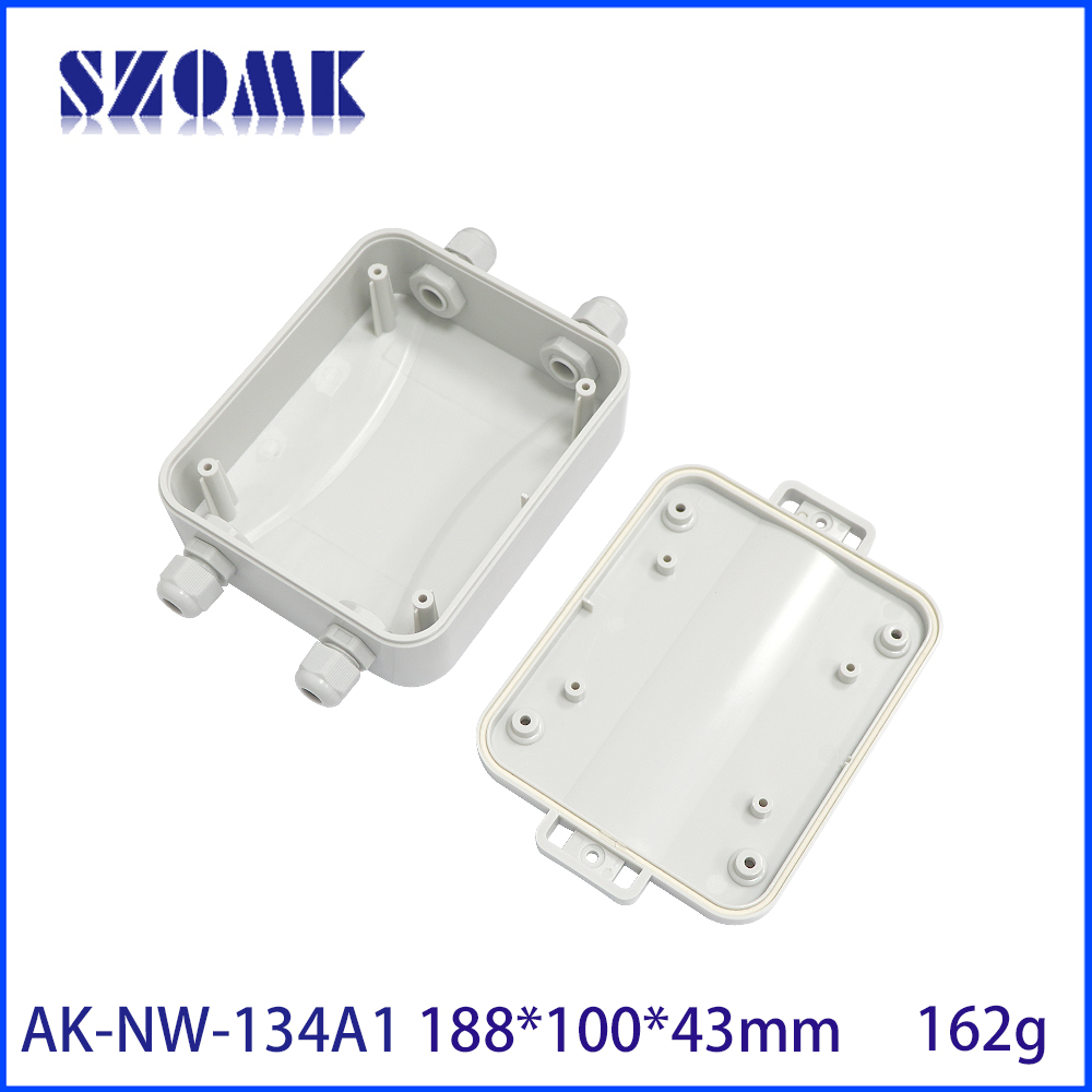 AK-NW-134 188x100x43mm IoT puerta de enlace multifunción carcasa impermeable estación Base IBeacon colector de datos carcasa de Control Industrial