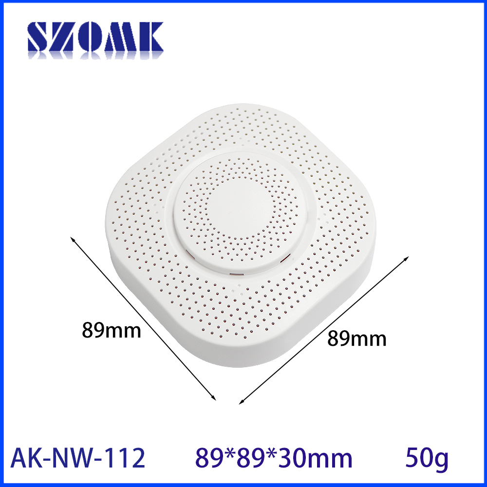 AK-NW-112 Fernbedienung Kunststoffgehäuse ABS Kompaktes Sensorgehäuse für Temperatur- und Feuchtigkeitssensor 89 * 89 * 30 mm