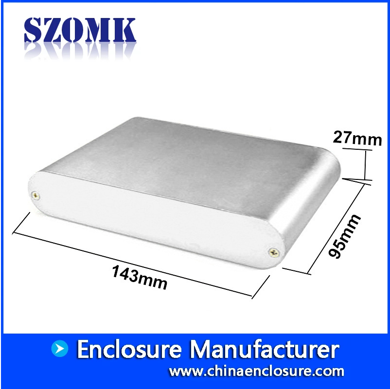 Scatola elettronica con alloggiamento in alluminio estruso di produzione in fabbrica per PCB AK-C-B20 27 * 95 * 143 mm