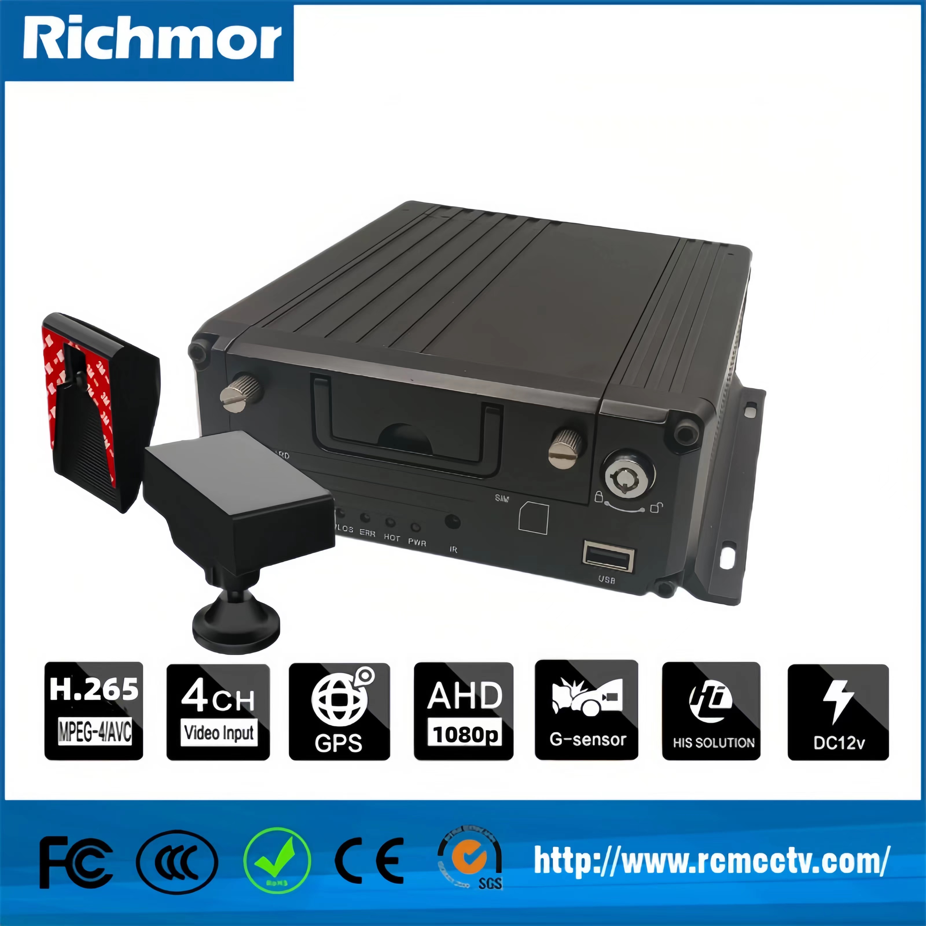 new arrival MDVR 720p 1080p car vidio recorder H.264 H.265 AI dvr ADAS DSM BSD ai function optional