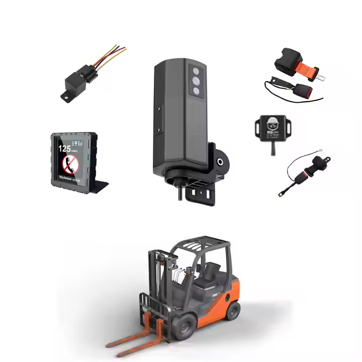Forklift AI Integrated Device with Driver Face Recognition & BSD | 4G GPS IP67