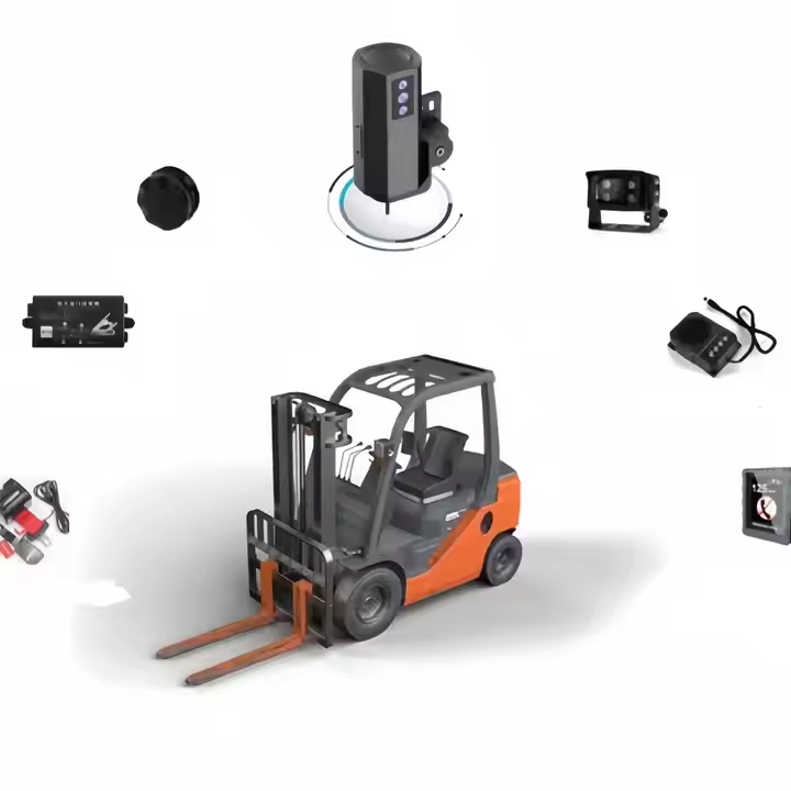 Smart Forklift AI Safety Terminal | Face Recognition DMS BSD 4G Monitoring